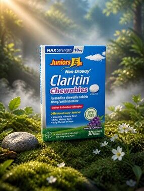 Claritin Chewables Juniors& Child Non-Drowsy 5 mg &10 mg-Grape-Total 110 Tabs